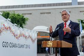 President of Chile Sebastián Piñera participates in the G20 Summit in Osaka